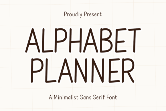 Alphabet Planner: A Minimalist Font for Modern Branding