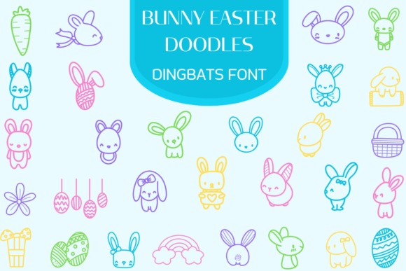 Bunny Easter Doodles: A Whimsical Font for Spring Creations