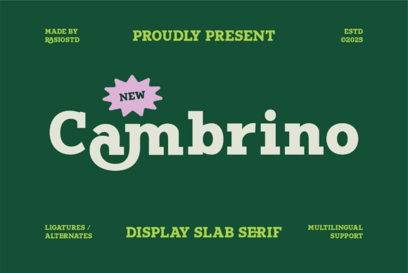Cambrino: A Bold Slab Serif for Web Design