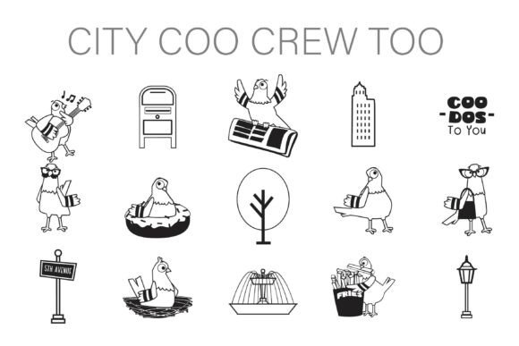 City Coo Crew Too Dingbats for Web Design