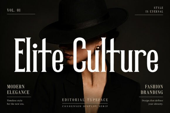 Elite Culture: A Modern Serif Font for Branding Perfection