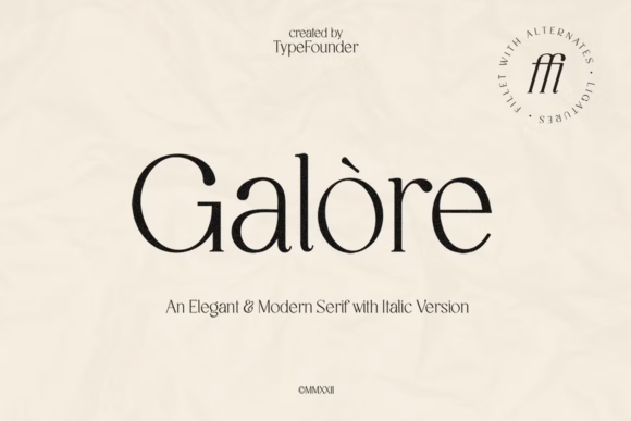 Galore: A Serif Font That Elevates Your Brand