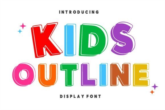 Kids Outline: A Playful Display Font for Editorial Design