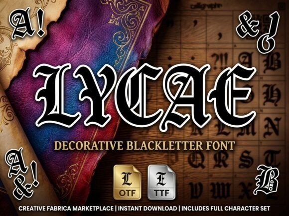 Lycae: A Decorative Font for Bold Branding and Visual Impact