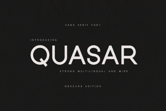 Quasar: A Modern Sans Serif Font for Web Design