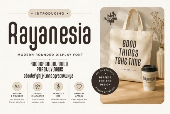 Rayanesia: A Modern Typeface for Handmade Creations