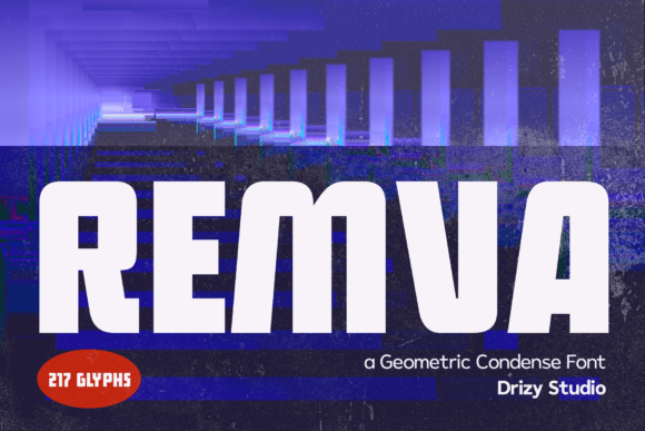 Remva – A Modern Geometric Font for Digital Design