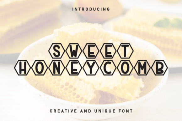 Sweet Honeycomb Font for Branding Projects