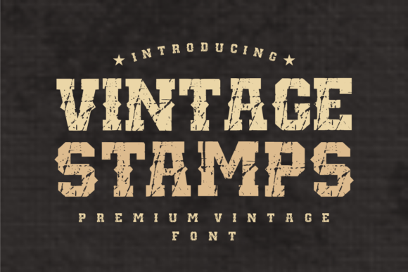 Vintage Stamps: A Rugged Slab Serif for Timeless Branding